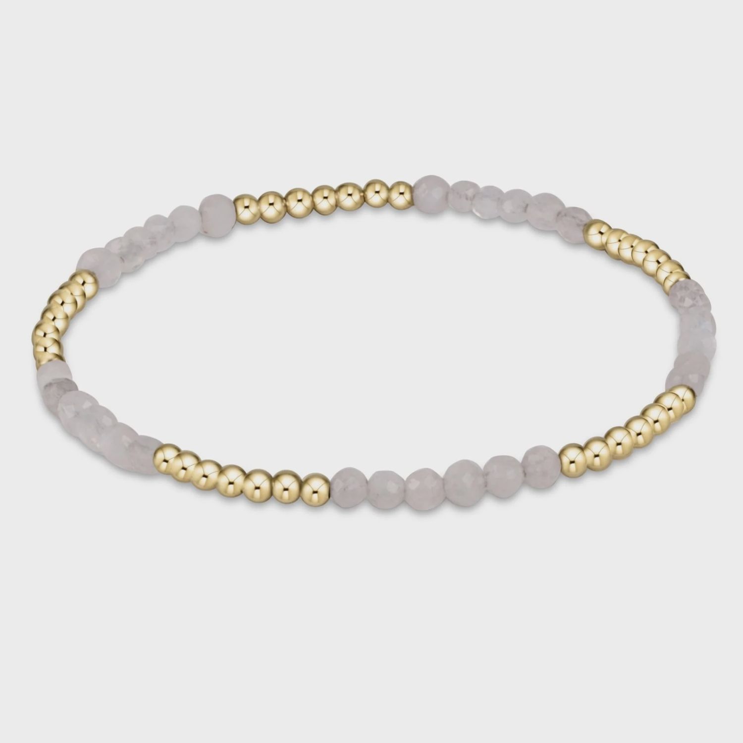 Blissful Pattern 2.5mm Bead Bracelet - Moonstone
