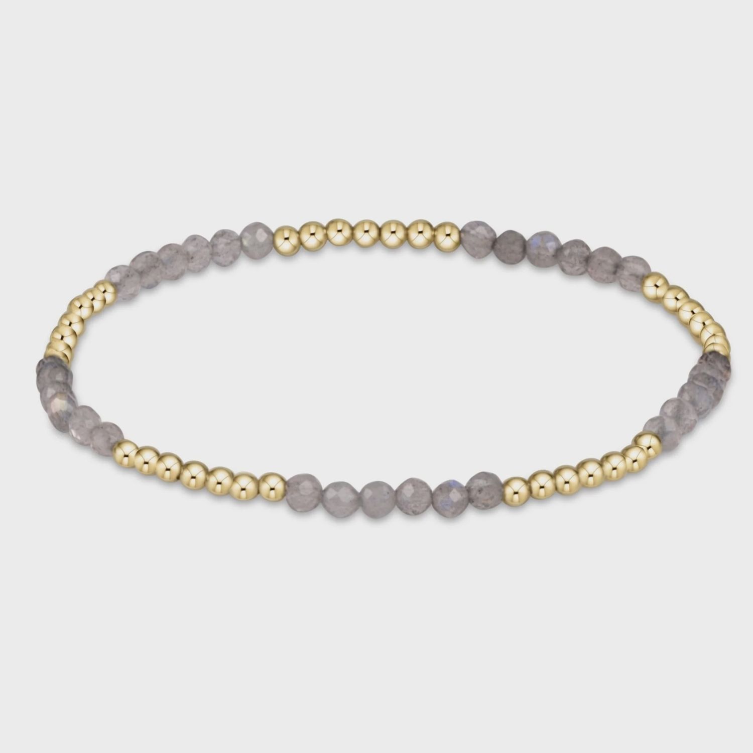 Blissful Pattern 2.5mm Bead Bracelet - Labradorite