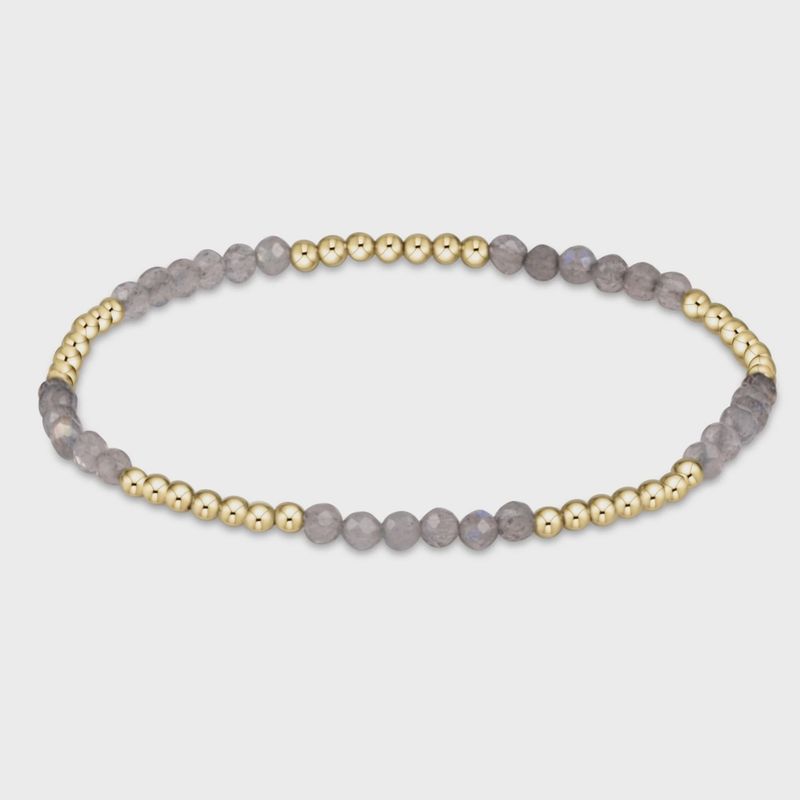 Blissful Pattern 2.5mm Bead Bracelet - Labradorite