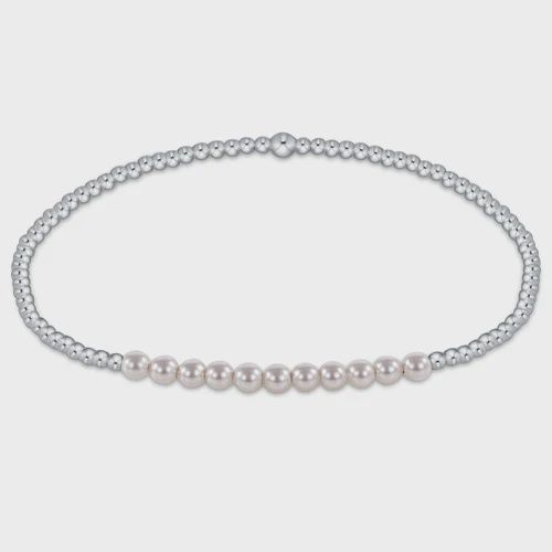 Sterling Bliss 2mm Bead Bracelet - Pearl