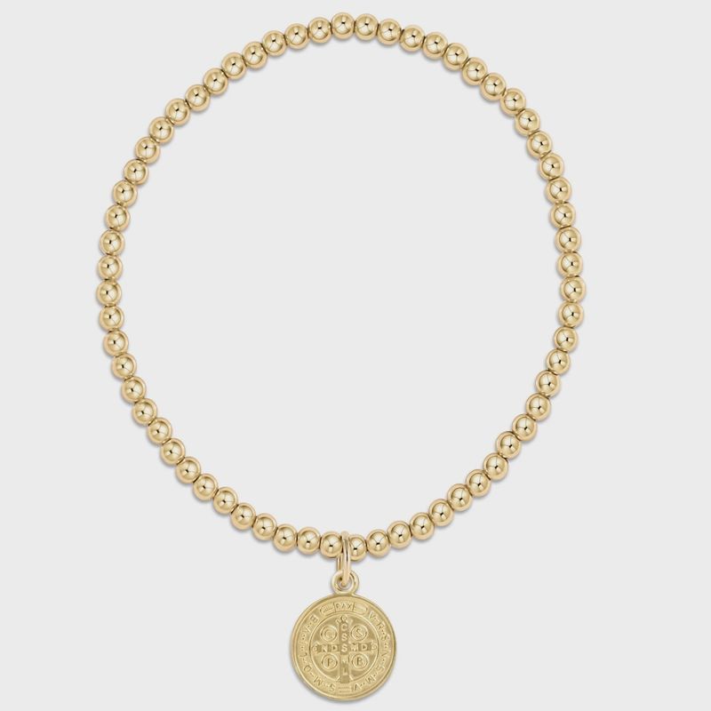 Extends - Classic Gold 3mm Bead Bracelet - Blessing Gold Disc