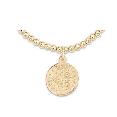 Extends Classic Gold 3mm Bracelet - Blessing Gold Disc