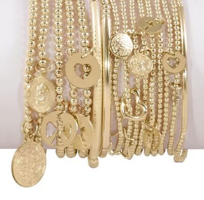 Gold with Charm