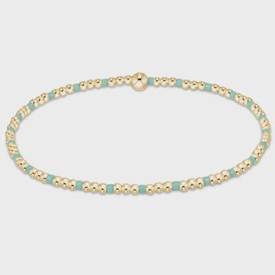 egirl Hope Sincerity Pattern 2mm Bead Bracelet - Mint