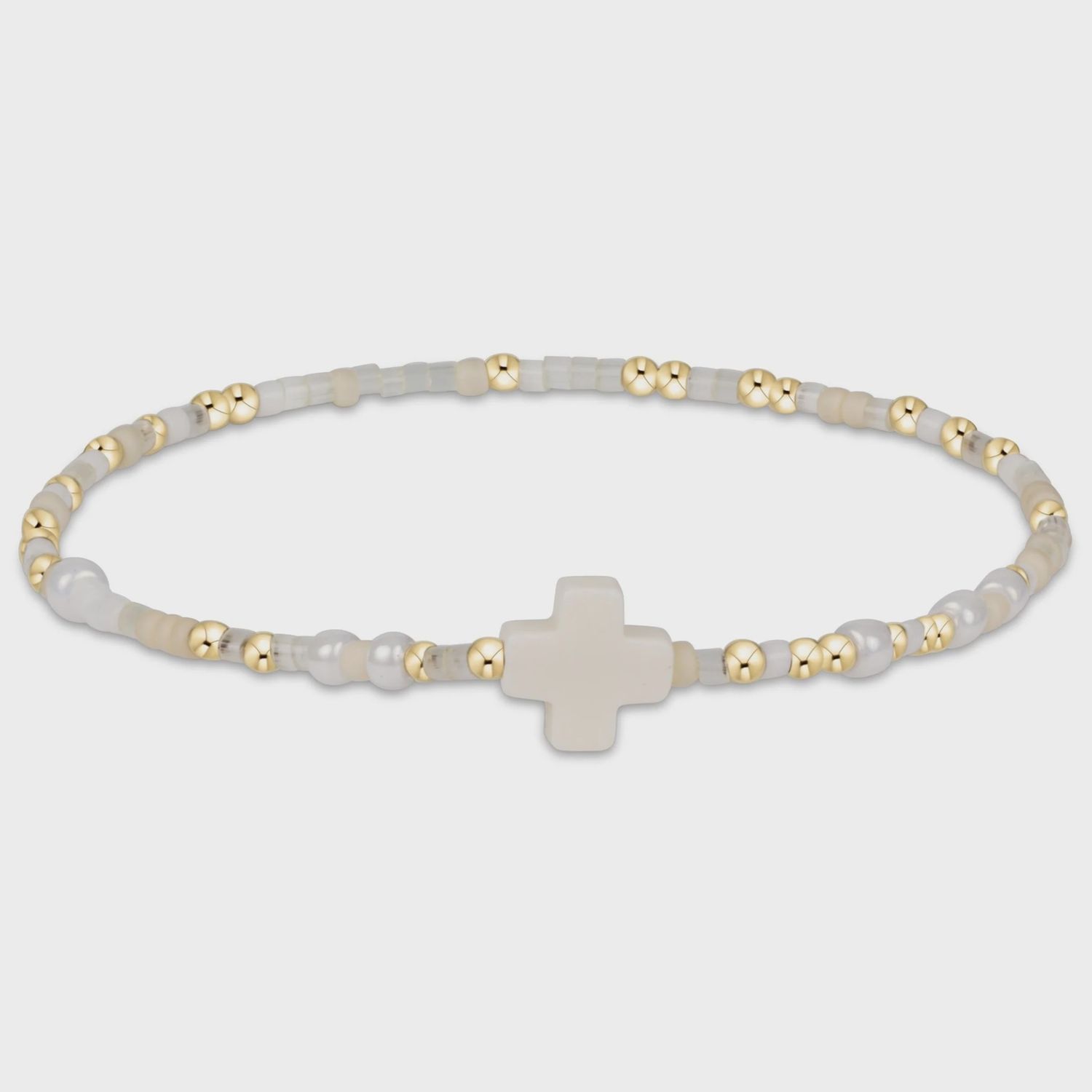 egirl Hope Unwritten Signature Cross Bracelet - Call Me On My Shellphone