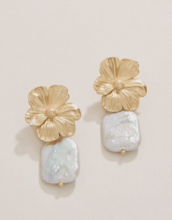 Windflower Pearl Earrings