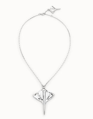 Uno de 50 Ser Majestuosa Sterling Silver Manta Ray Pendant Necklace