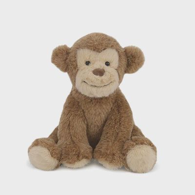 Mon Ami Marvel Monkey plush toy in brown and cream fabric, displayed on white background in catalog hero shot