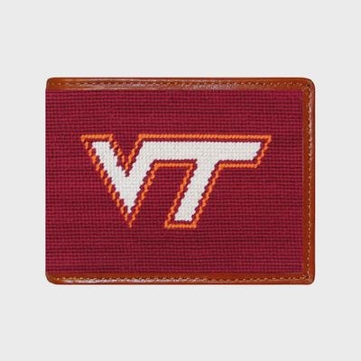 Hand-Stitched Needlepoint Bifold Wallet