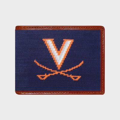 Hand-Stitched Needlepoint Bifold Wallet