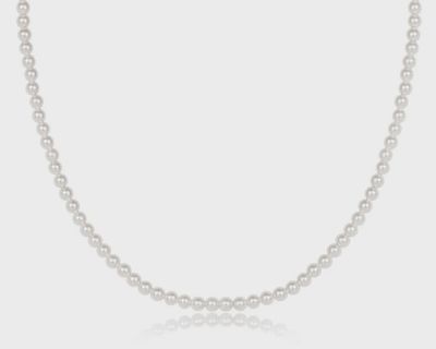 Choker Beaded - Classic Pearl 3mm