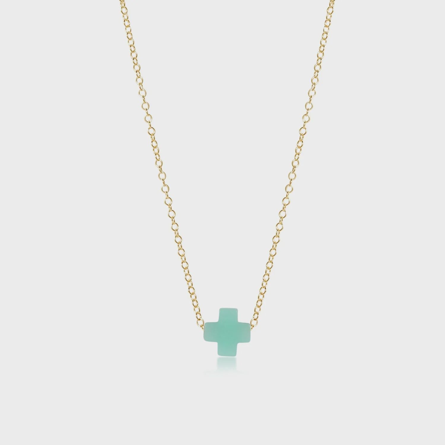16&quot; Necklace Gold - Signature Cross Mint