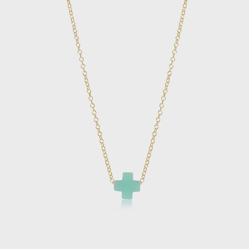 16&quot; Necklace Gold - Signature Cross Mint