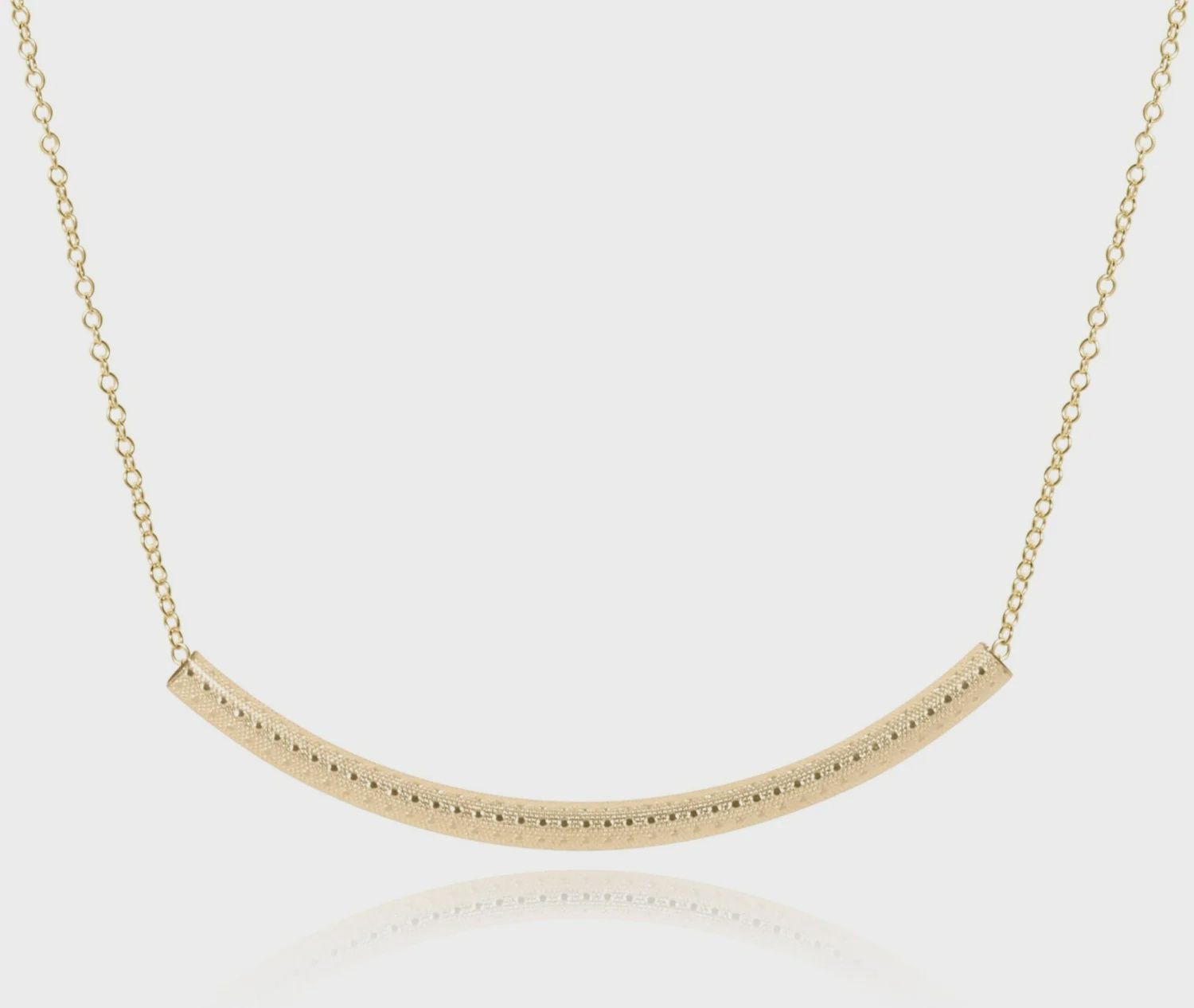 16&quot; Necklace Gold - Bliss Bar Textured Gold