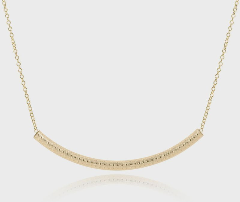 16&quot; Necklace Gold - Bliss Bar Textured Gold