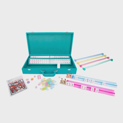Brouk Ellen Portable Mahjong Set Croc Vegan Leather Case
