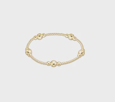 Gold 6mm beaded bracelet from ENEWTON Purpose collection displayed against a neutral background