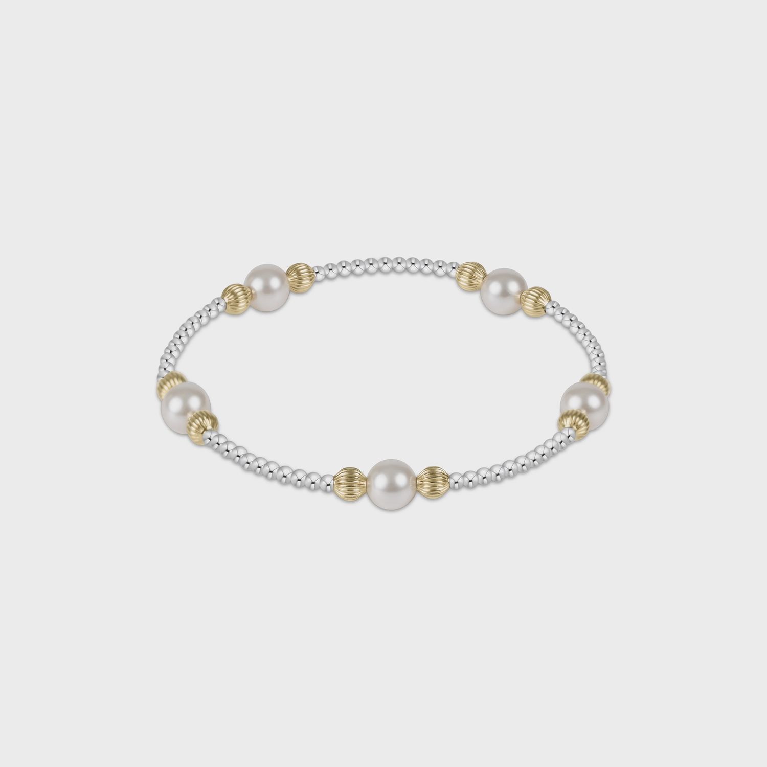 Purpose Dignity Pearl 6mm Bead Bracelet - Mixed Metal
