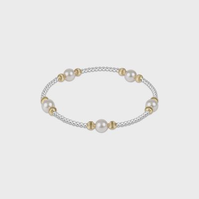 Purpose Pearl 6mm Dignity Mixed Metal Bracelet