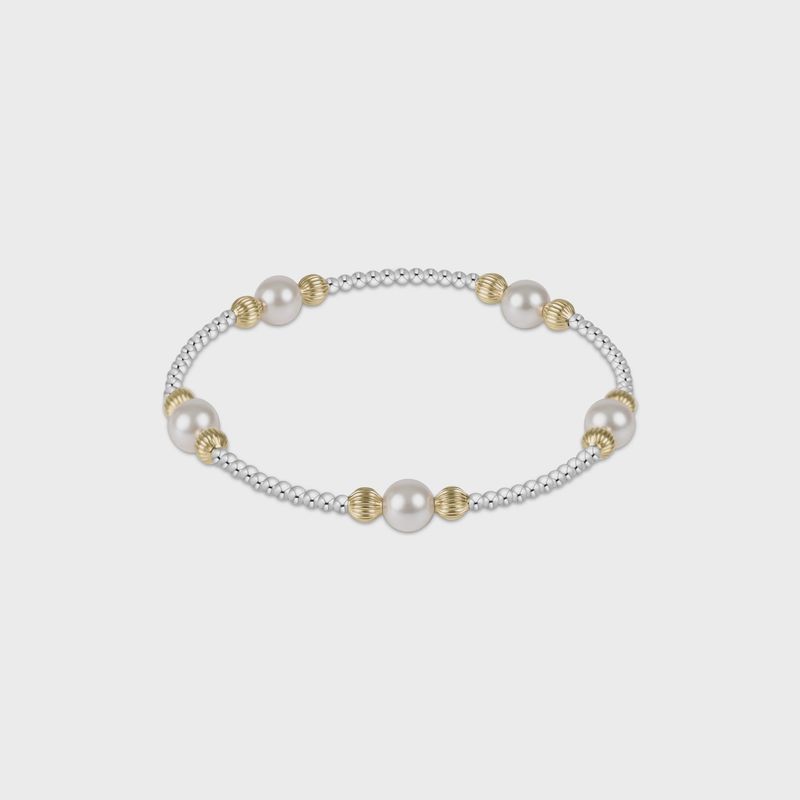 Purpose Dignity Pearl 6mm Bead Bracelet - Mixed Metal
