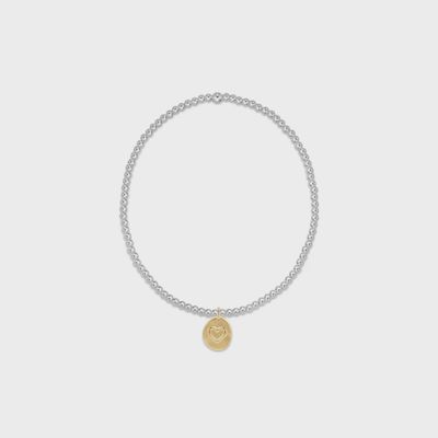 Classic Mixed Metal 2mm Bracelet - Inspire Love Small Gold Disc