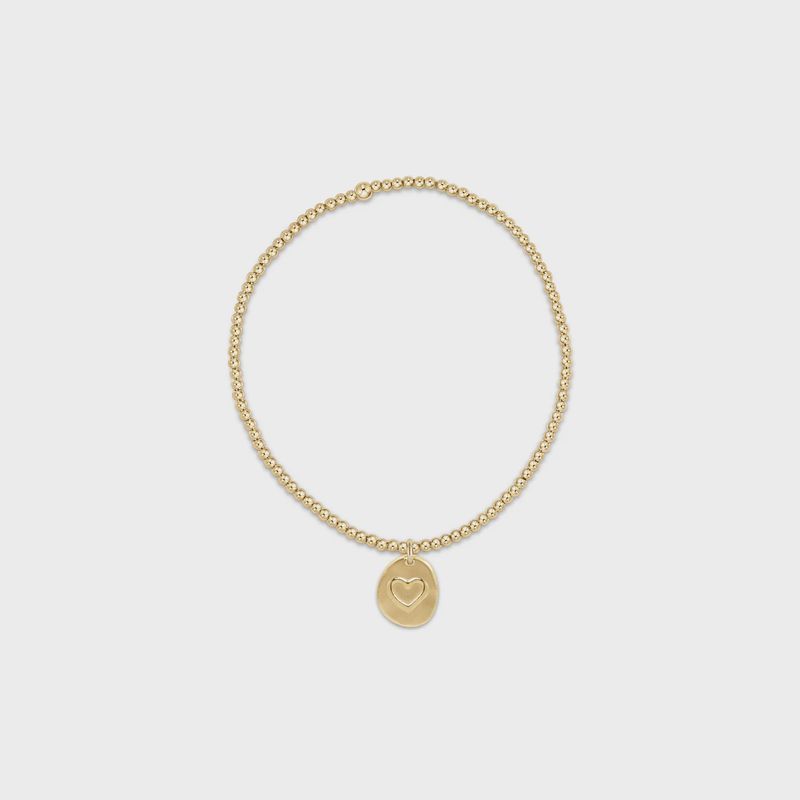Classic Gold 2mm Bead Bracelet - Inspire Love Small Gold Charm