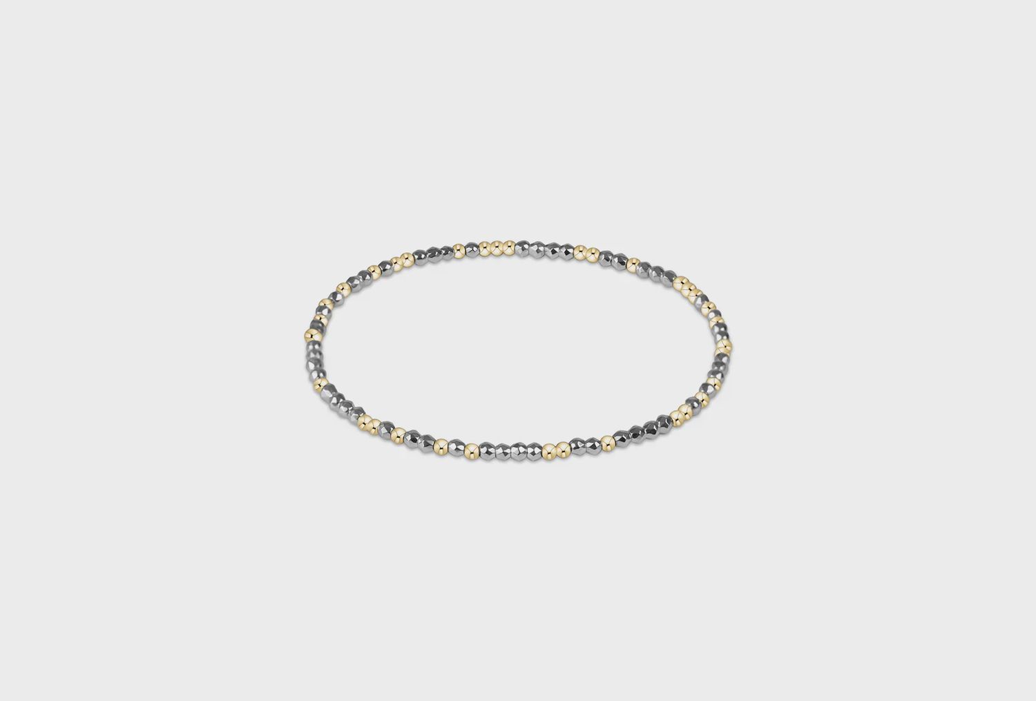Extends - Hope Unwritten Silver Faceted Hematite 2mm Bead Bracelet