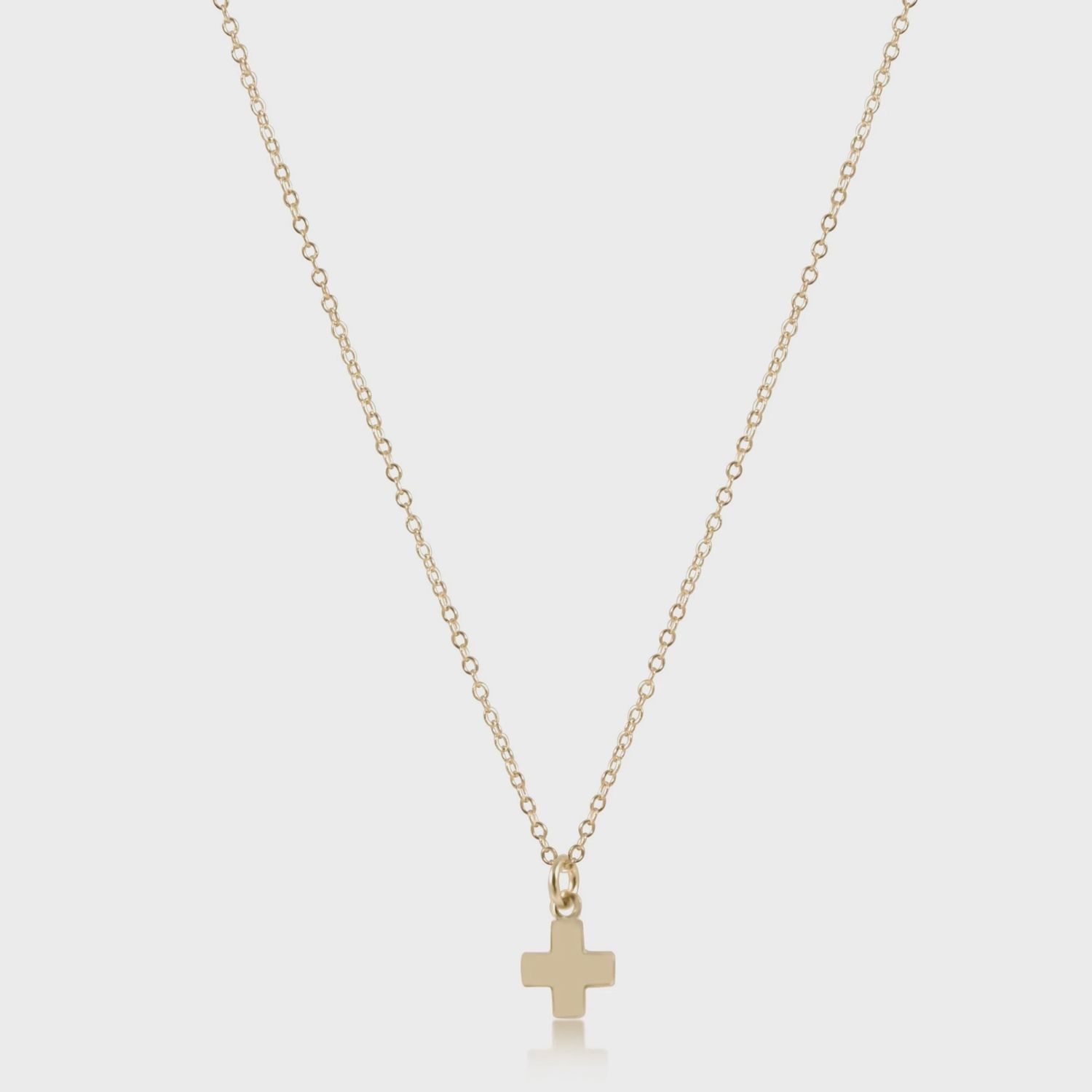 16&quot; Necklace Gold - Signature Cross Small Gold
