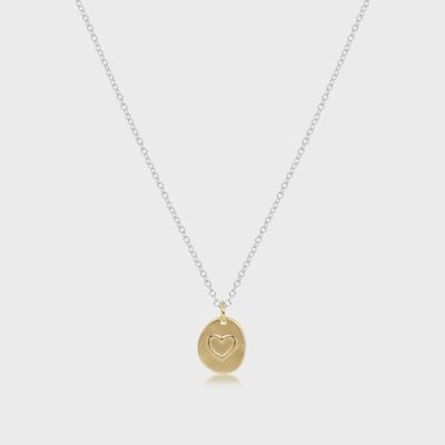 16" Necklace Gold - Inspire Love Small Gold Disc