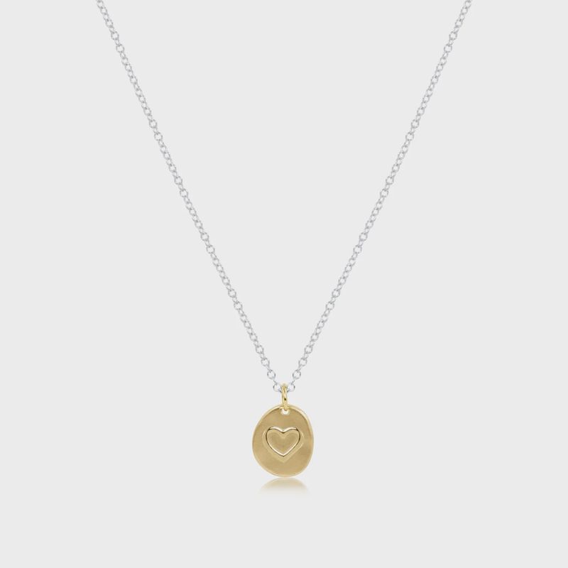 16&quot; Necklace Gold - Inspire Love Small Gold Charm