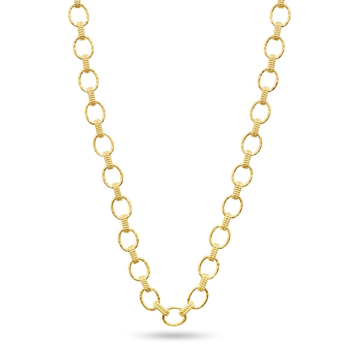 Cleopatra Small Link Necklace, 16&quot;+2&quot; - Gold