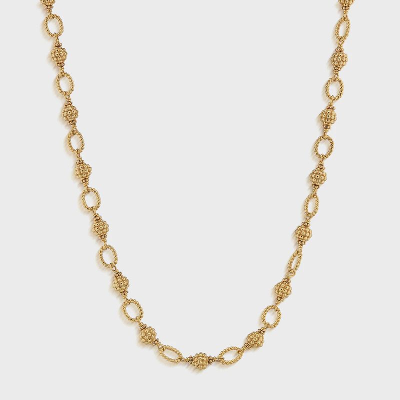 Berry &amp; Bead Chain, 18&quot; - Gold