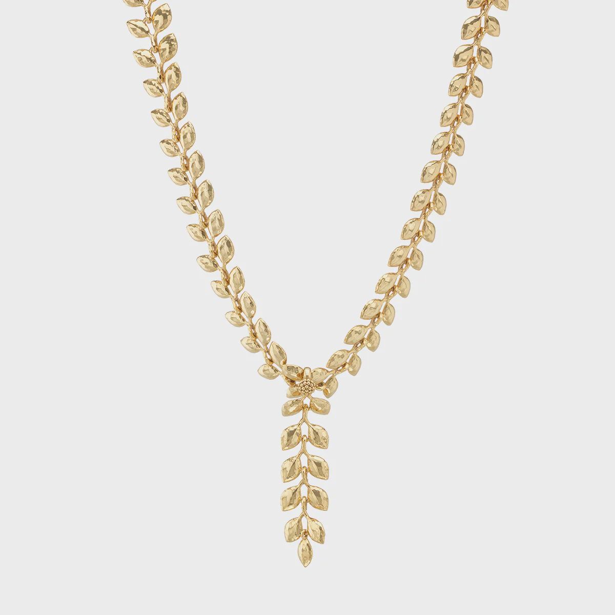 Golden Laurel Convertible Necklace, 16&quot;+2&quot; - Gold