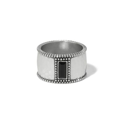 Pretty Tough Gem Wide Band Ring