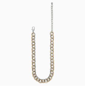 Pebble Link Two Tone Necklace