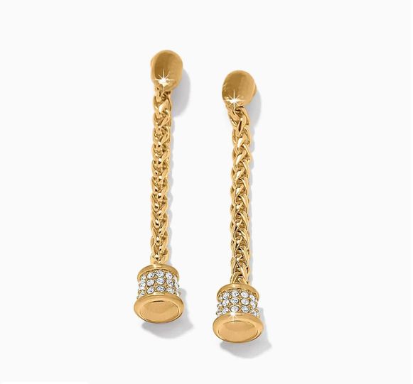 Meridian Ventus Post Drop Earrings, Colour: Gold