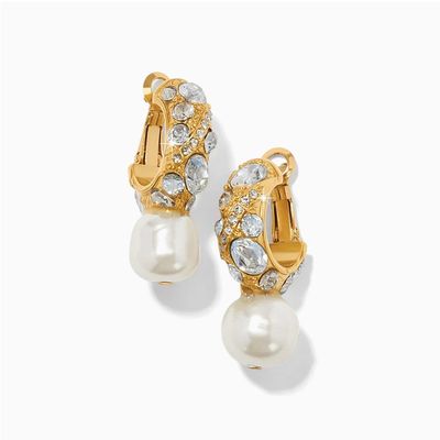 Trust Your Journey Pearl Hoop Earrings
