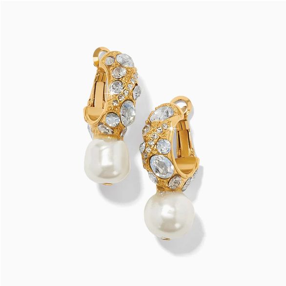 Trust Your Journey Pearl Hoop Earrings