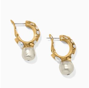 Trust Your Journey Pearl Hoop Earrings