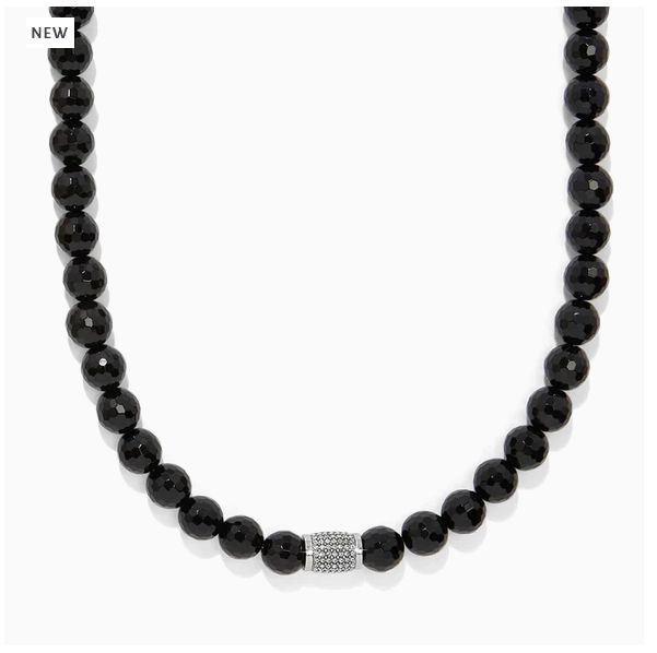Meridian Solis Bead Necklace, Colour: Black