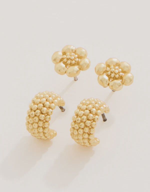 Louisa Earrings Set Gold