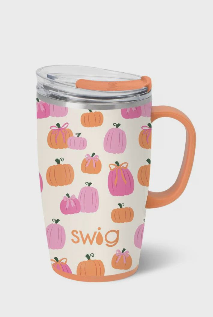 Pumpkins and Bows 18oz Travel Mug