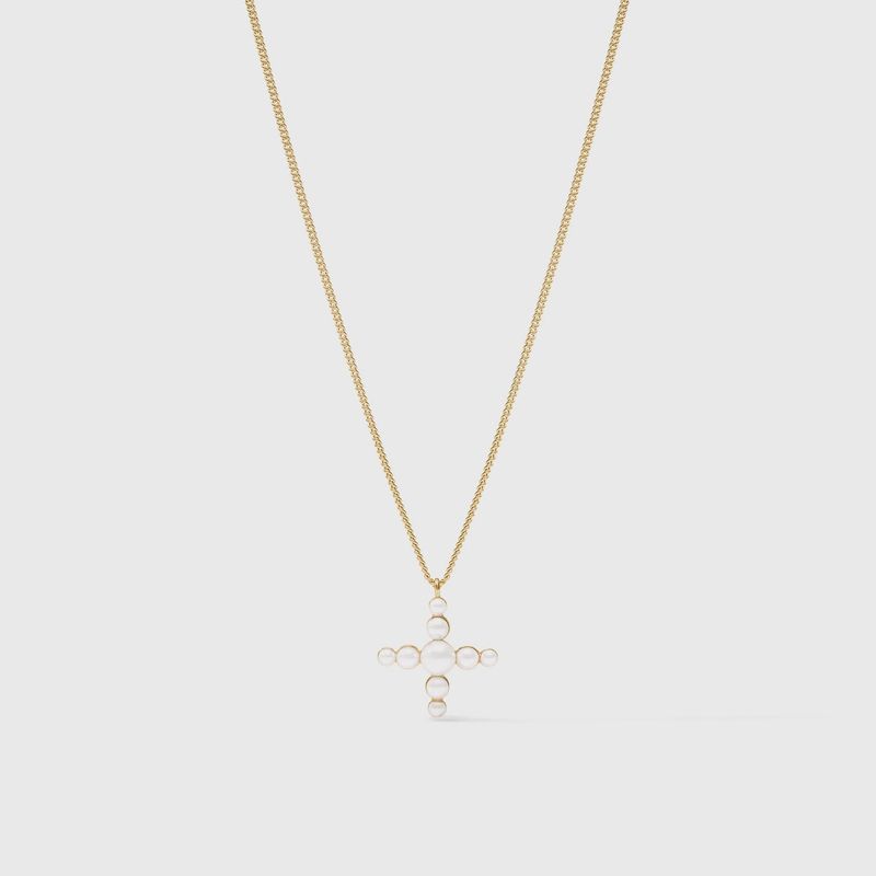Gumdrop Cross Delicate Necklace