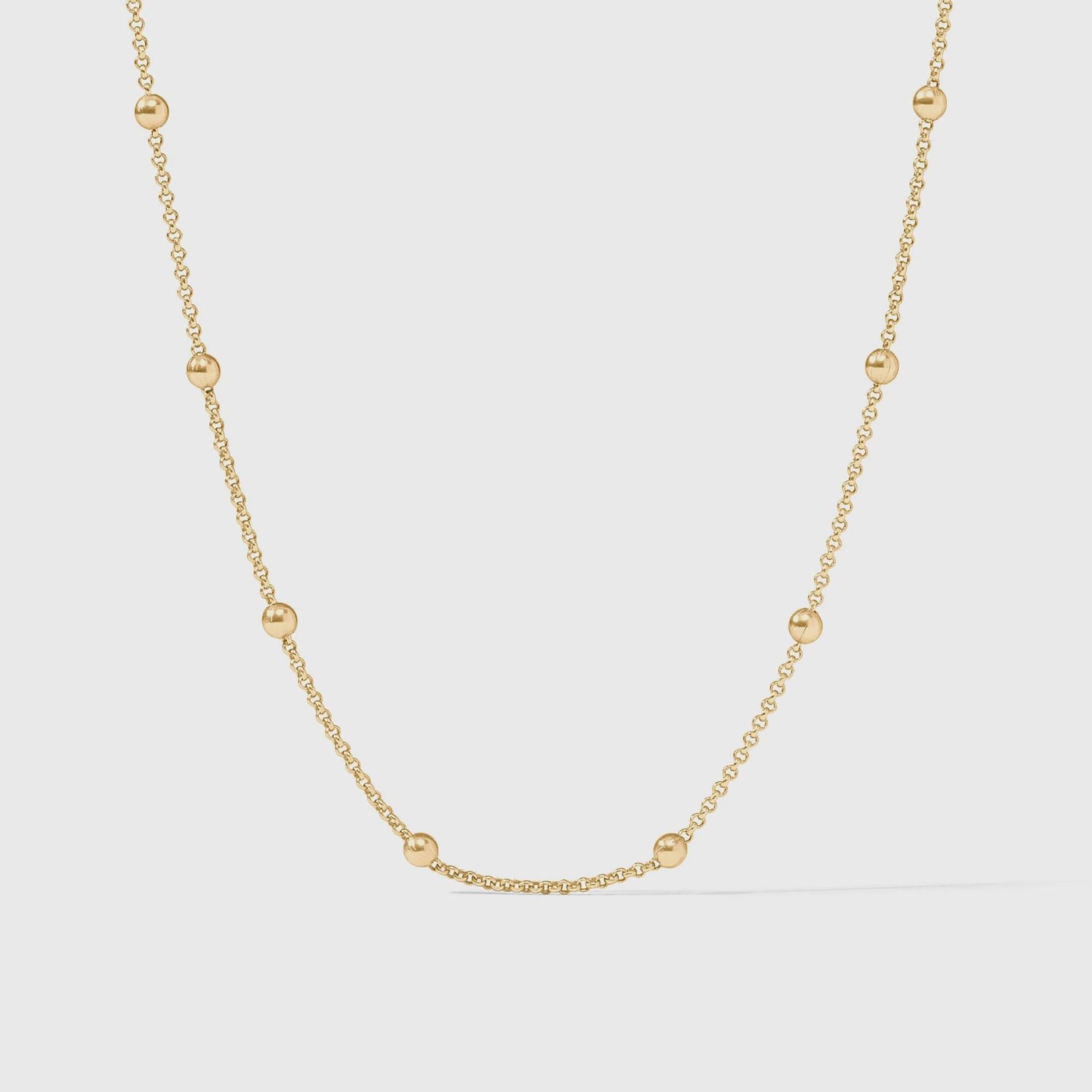 Solara Delicate Station Necklace, Colour: Gold, Size: 18.5 Inch