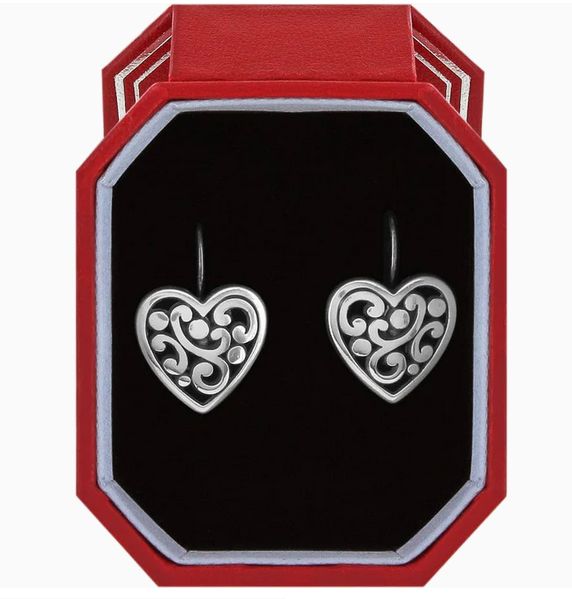Contempo Heart Leverback Earrings Gift Box