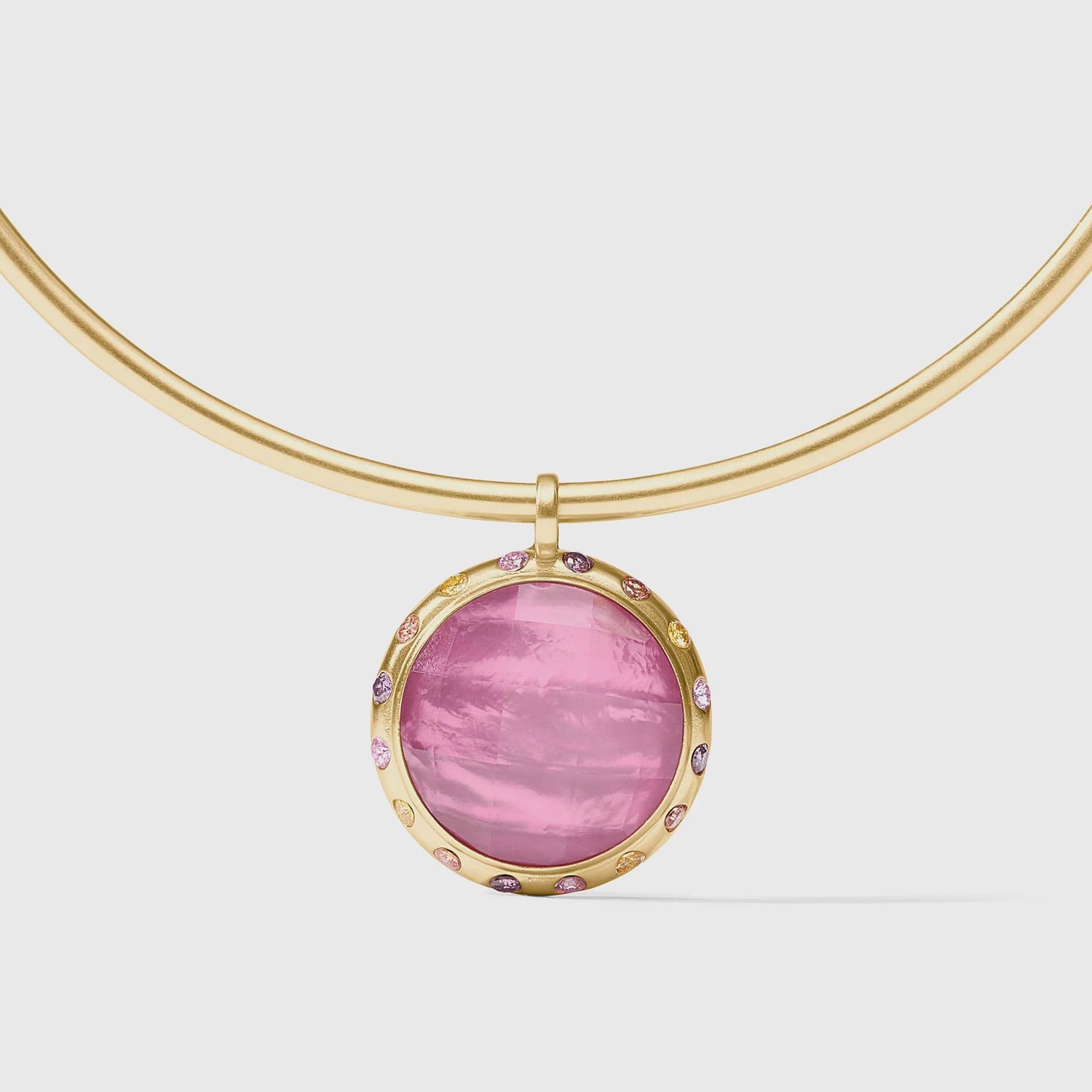 Rainbow Statement Necklace, Colour: Iridescent Tourmaline Pink