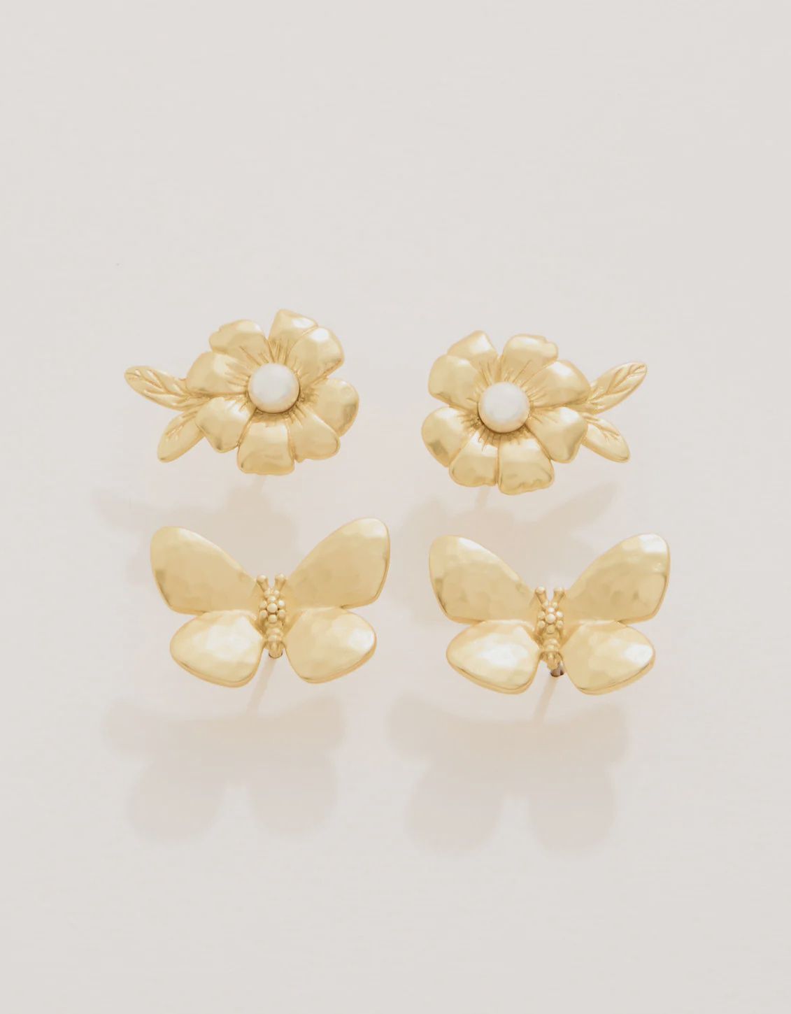 Posey Party Stud Earring Set Gold