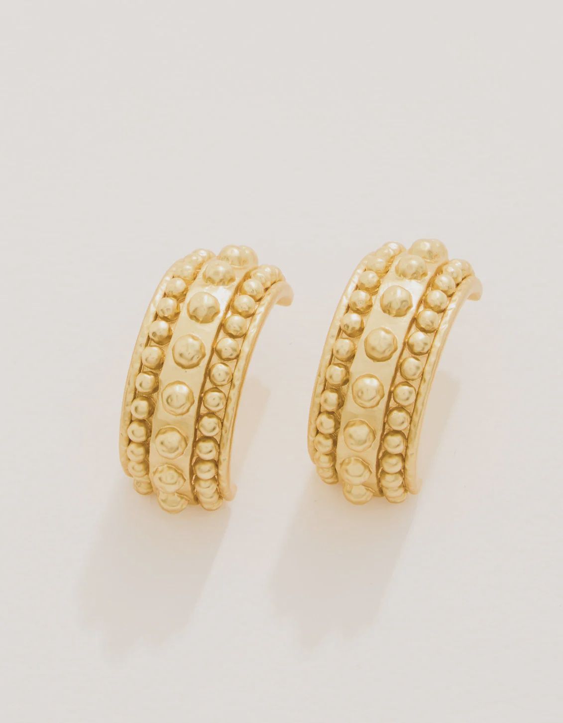 Dappled Hoop Earrings Gold