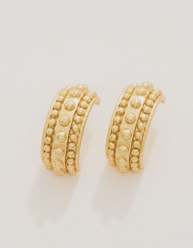 Dappled Hoop Earrings Gold