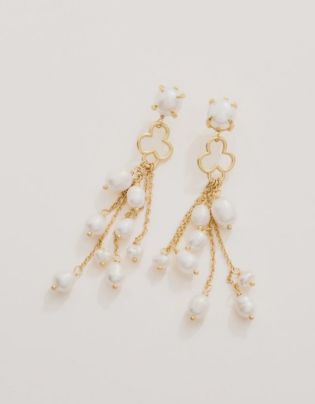 Pearl Party Tassel Earrings Pearl
